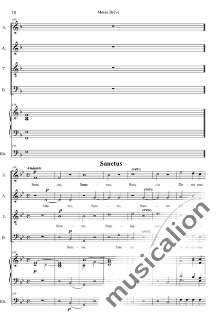 Dubois, Théodore: Messe brève (in F dur) - Chor>SATB+Orgel+Kb:18