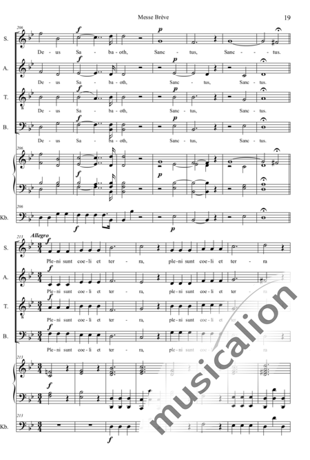 Dubois, Théodore: Messe brève (in F dur) - Chor>SATB+Orgel+Kb:19