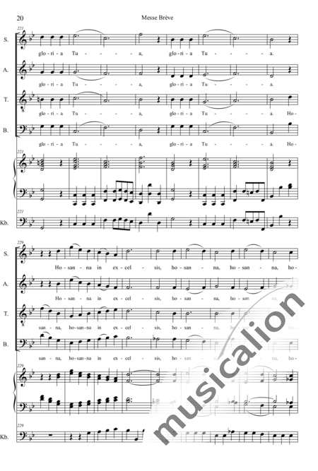 Dubois, Théodore: Messe brève (in F dur) - Chor>SATB+Orgel+Kb:20