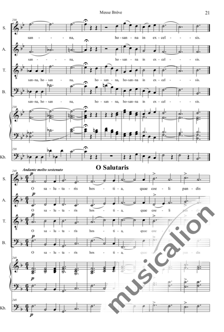 Dubois, Théodore: Messe brève (in F dur) - Chor>SATB+Orgel+Kb:21