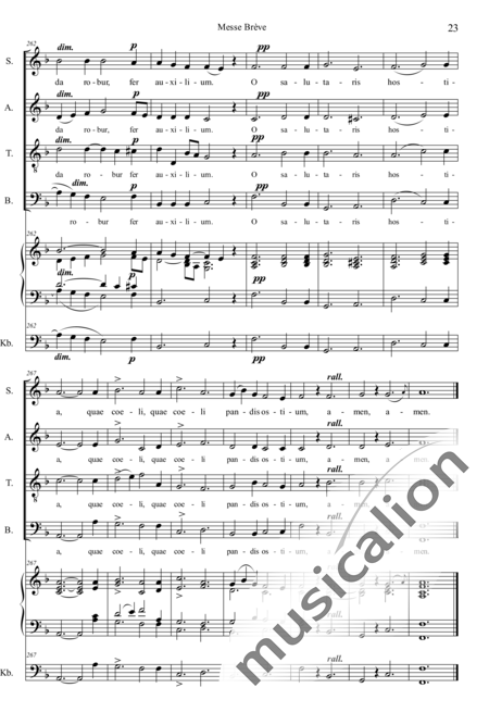 Dubois, Théodore: Messe brève (in F dur) - Chor>SATB+Orgel+Kb:23