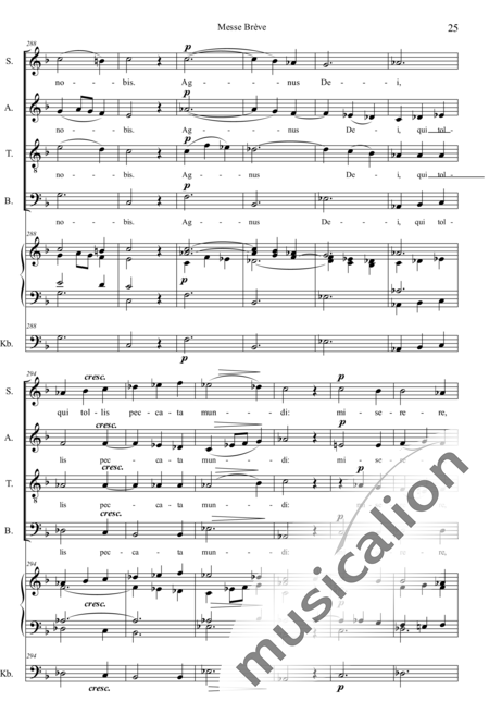 Dubois, Théodore: Messe brève (in F dur) - Chor>SATB+Orgel+Kb:25