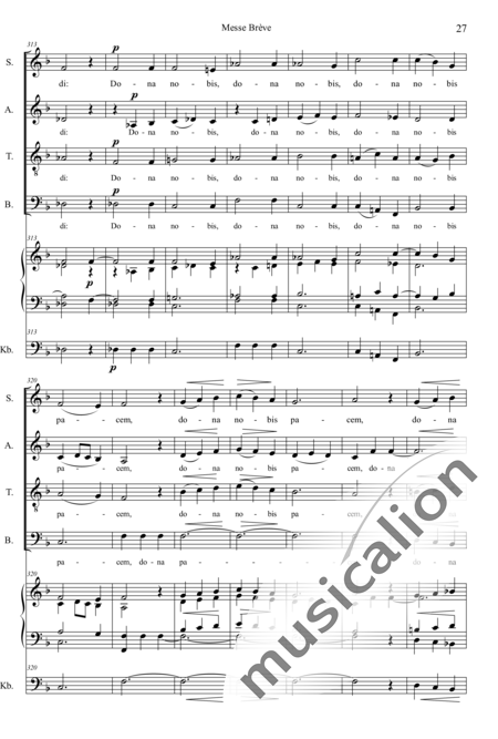 Dubois, Théodore: Messe brève (in F dur) - Chor>SATB+Orgel+Kb:27