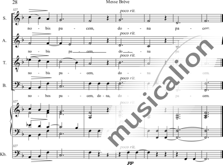 Dubois, Théodore: Messe brève (in F dur) - Chor>SATB+Orgel+Kb:28