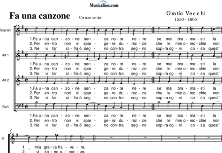 Vecchi, Orazio
: Fa una canzone (Madrigal) - Coro>SAAB:0