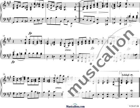 Schumann, Robert: Sylvesterlied (Klavierstück) - Klavier:1