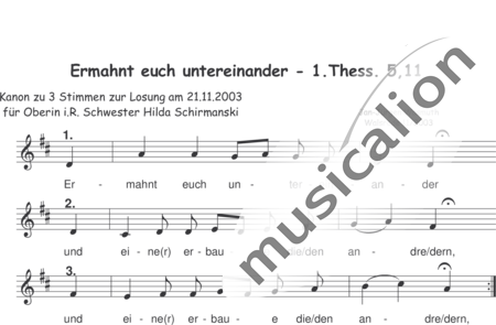 Wasmuth, Jan-Jürgen: Ermahnt euch untereinander - Choir>X:1