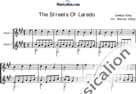 Falley, Werner: The Streets Of Laredo (arr.) - Guitar 2:0