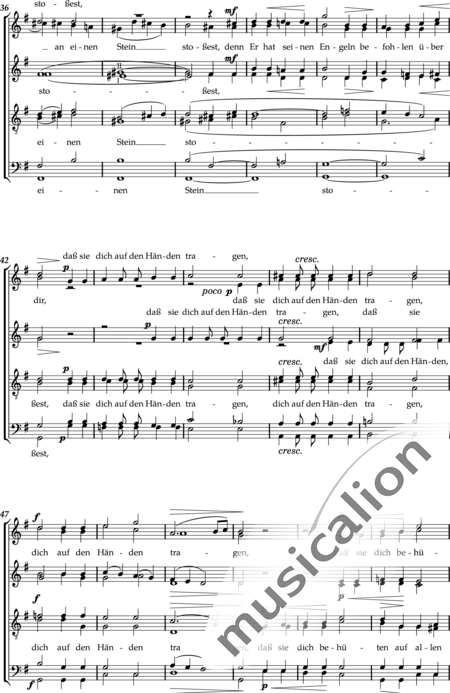 Mendelssohn Bartholdy, Felix: Denn Er hat seinen Engeln befohlen - Chor>SSAATTBB:3