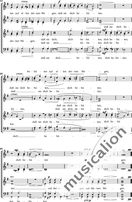 Mendelssohn Bartholdy, Felix: Denn Er hat seinen Engeln befohlen - Chor>SSAATTBB:4