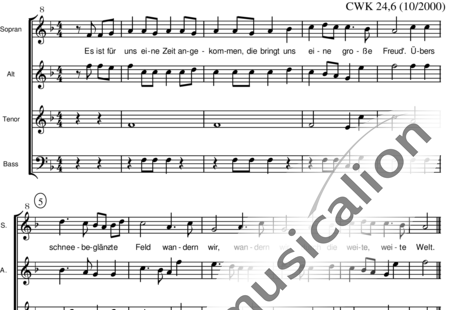 Weber-Kuligk, Christoph: Es ist für uns eine Zeit angekommen - Chor>SATB:0