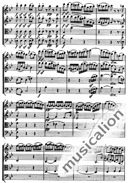 Haydn, (Franz) Joseph: String Quartet in Eb Major, 3rd mvt Largo - Violin 2+Viola+Vlc:2