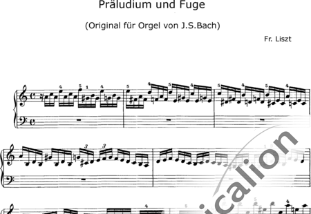 Liszt, Franz: Prelude and Fugue (arr.) - Piano:0