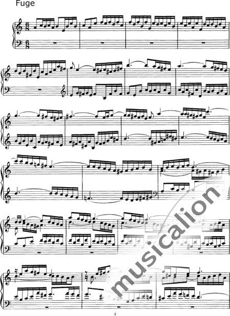 Liszt, Franz: Prelude and Fugue (arr.) - Piano:5