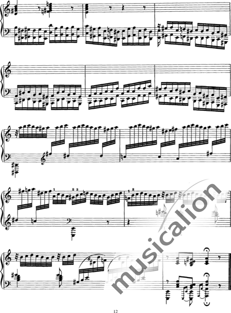 Liszt, Franz: Prelude and Fugue (arr.) - Piano:12