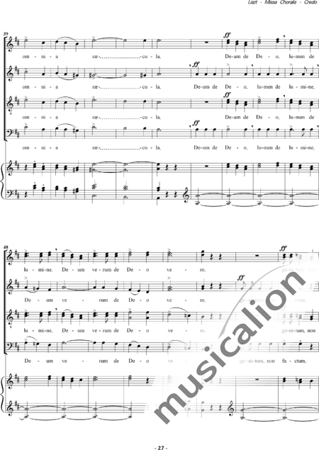 Liszt, Franz: Missa Choralis: 3. Credo - Choir>SATB+Organ:3