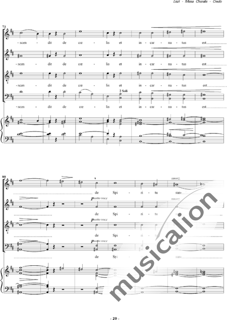 Liszt, Franz: Missa Choralis: 3. Credo - Choir>SATB+Organ:5