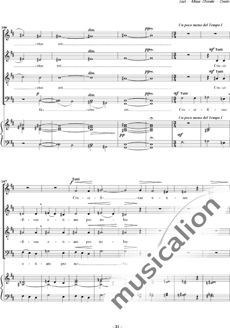 Liszt, Franz: Missa Choralis: 3. Credo - Choir>SATB+Organ:7