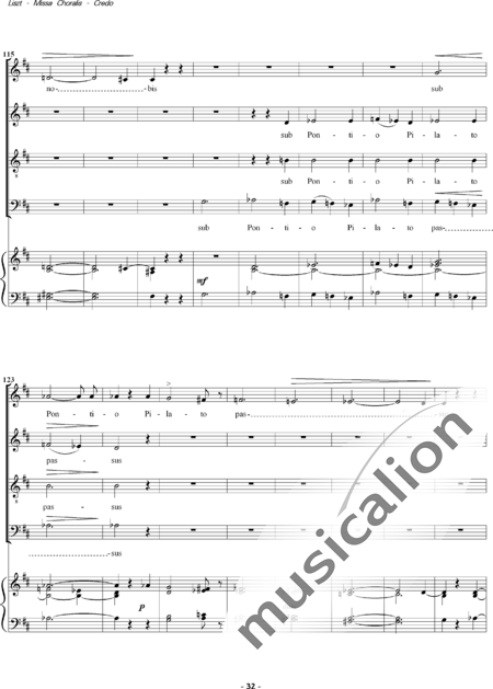 Liszt, Franz: Missa Choralis: 3. Credo - Choir>SATB+Organ:8