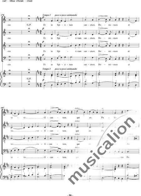 Liszt, Franz: Missa Choralis: 3. Credo - Choir>SATB+Organ:12