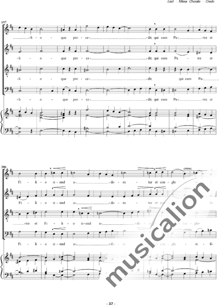 Liszt, Franz: Missa Choralis: 3. Credo - Choir>SATB+Organ:13