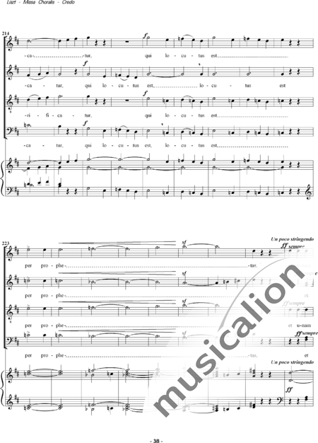 Liszt, Franz: Missa Choralis: 3. Credo - Choir>SATB+Organ:14