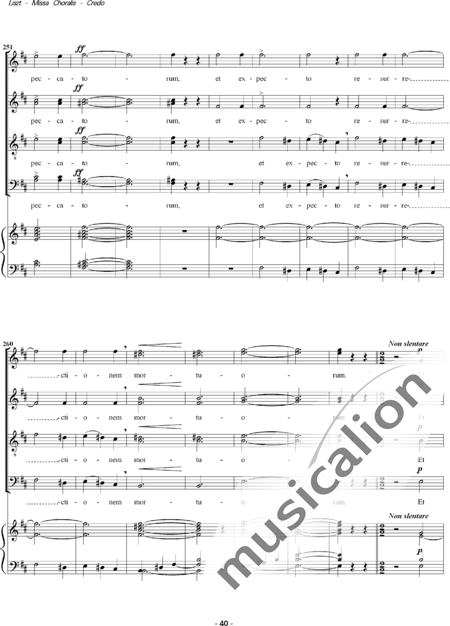 Liszt, Franz: Missa Choralis: 3. Credo - Choir>SATB+Organ:16