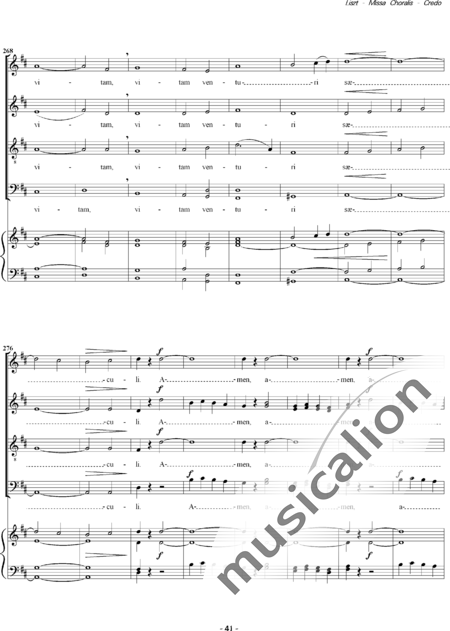 Liszt, Franz: Missa Choralis: 3. Credo - Choir>SATB+Organ:17