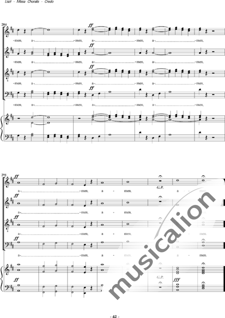 Liszt, Franz: Missa Choralis: 3. Credo - Choir>SATB+Organ:18