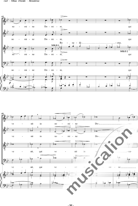 Liszt, Franz: Missa Choralis: 5. Benedictus - Choir>SATB+Organ:4