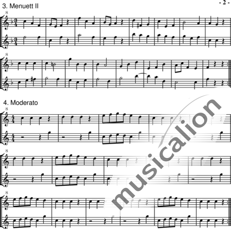 Mozart, Wolfgang Amadeus: Spielstücke (Pieces, 12) by W. A.  Mozart - Part 1 - Flauta dulce 2:2