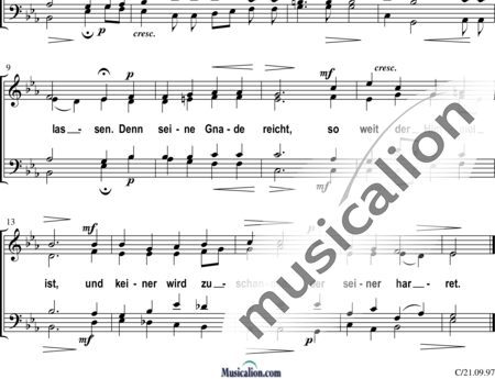 Mendelssohn Bartholdy, Felix: Wirf dein Anliegen auf den Herrn 2 (chorale) - Choir>SATB:1