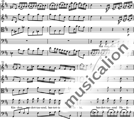 Bach, Johann Sebastian: Schweigt stille, plaudert nicht (Kaffeekantate) - Solo>ten+Cnt+[Vln2+Vla+Vlc]:12