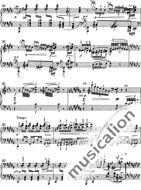 Debussy, Claude: Études: Pour les arpèges composés - Klavier:4