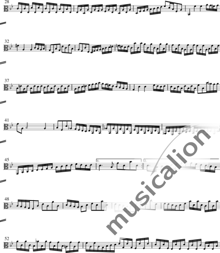 Bach, Johann Sebastian: Ach bleib bei uns, Herr Jesu Christ (Choral, ohne Text) - Chor>S+Violoncello+BC+Kb:9