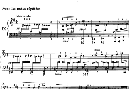 Debussy, Claude: Études: Pour les notes répétées (Für wiederholende Töne) - Klavier:0
