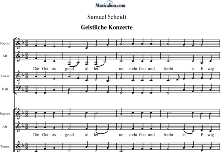 Scheidt, Samuel: Die Gottesgnad alleine - Chor>SATB:0