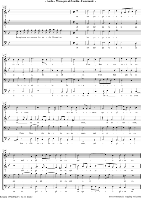 Asola, Giovanni Matteo: Communio - Chor>TTBB:2