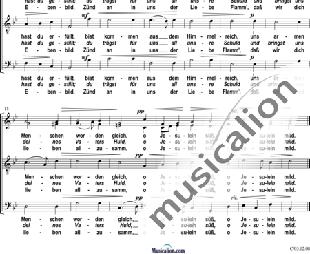 Reger, Max: O Jesulein süss, o Jesulein mild - Choir>SATB:1