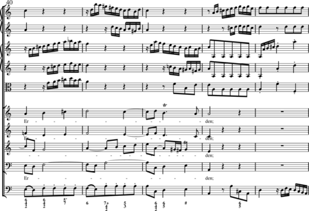 Bach, Johann Sebastian: Allein zu dir, Herr Jesu Christ (Choral) - Chor>SATB+Ob2+BC+[Vl2+Vla]:8