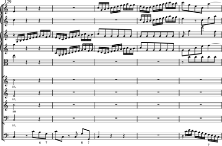 Bach, Johann Sebastian: Allein zu dir, Herr Jesu Christ (Choral) - Chor>SATB+Ob2+BC+[Vl2+Vla]:26