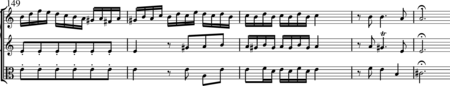 Bach, Johann Sebastian: Allein zu dir, Herr Jesu Christ (Choral) - Chor>SATB+Ob2+BC+[Vl2+Vla]:41