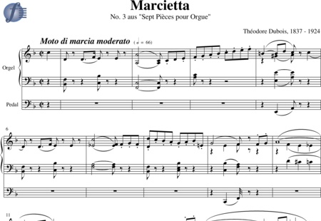 Dubois, Théodore: Marcietta (Orgelstück) - Orgel>mPed:0