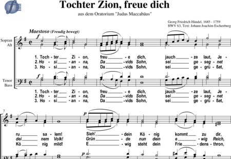 Händel, Georg Friedrich: Tochter Zion, freue dich (1) - Chor>SATB:0