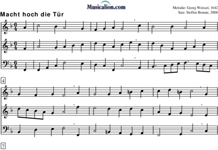 Braune, Steffen: Macht hoch die Tür (Raise High the Gates) - Violin 2+Violoncello:0