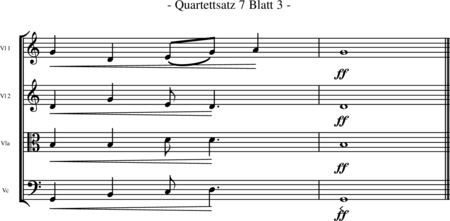 Fischer, Andreas: Quartettsatz 7 - Violine 2+Viola+Vc:3