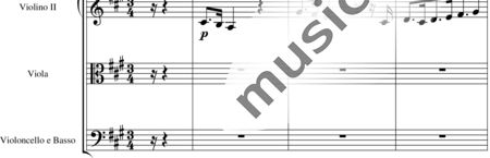 Mozart, Wolfgang Amadeus: Sinfonie (Symphony) in A Major, K. 201, 3rd mvt - Violin 2+Ob2+HnA2+Cnt+[Vla+Vlc]:1