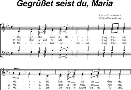 Gegrüßet seist du, Maria - Unbekannt Anonymus | Noten zum Download