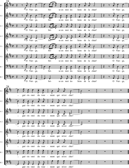 Miehling, Klaus: Chorlieder (5) nach Baghavat von Charles-Marie-René Leconte de Lisle - Chor>SSAATTBB+Hf+[Vl2+Vla+Vc+Kb]:93