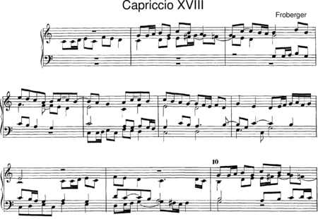 Froberger, Johann Jakob: Capriccio No. 18 - Organ:0